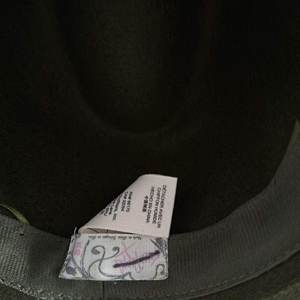 Free People Dark Green Fedora NWOT - Picture 3 of 3